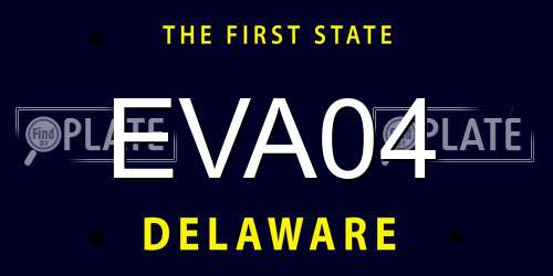 EVA04 Delaware License Plate