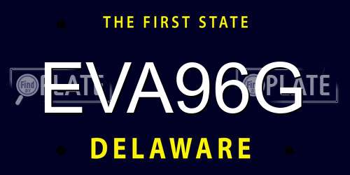 EVA96G Delaware License Plate