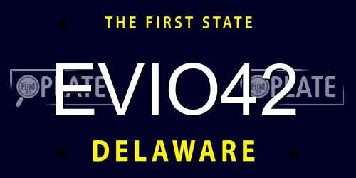 EVIO42 Delaware License Plate