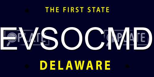 EVSOCMD Delaware License Plate