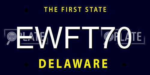 EWFT70 Delaware License Plate