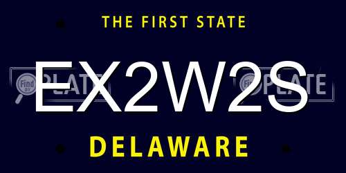 EX2W2S Delaware License Plate