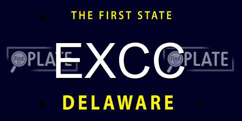 EXCC Delaware License Plate