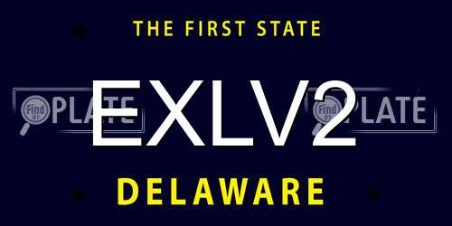 EXLV2 Delaware License Plate