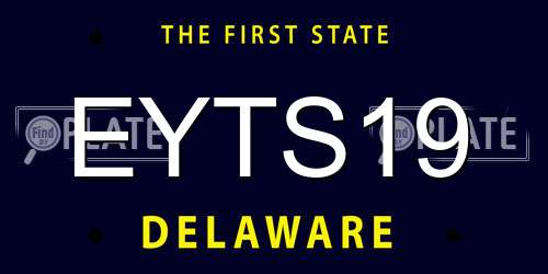 EYTS19 Delaware License Plate
