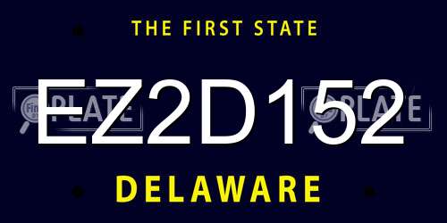 EZ2D152 Delaware License Plate