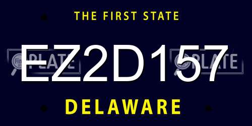 EZ2D157 Delaware License Plate