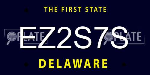 EZ2S7S Delaware License Plate