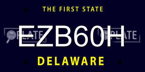 EZB60H Delaware License Plate