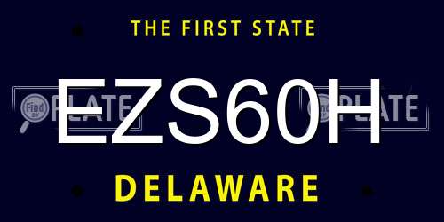 EZS60H Delaware License Plate