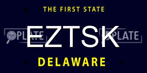 EZTSK Delaware License Plate