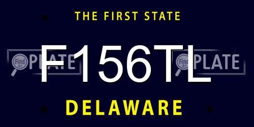 F156TL Delaware License Plate