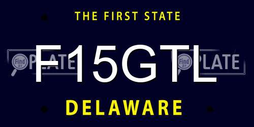 F15GTL Delaware License Plate