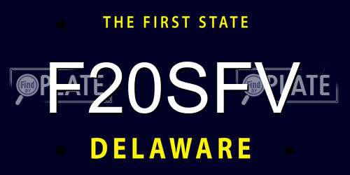 F20SFV Delaware License Plate