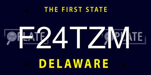 F24TZM Delaware License Plate
