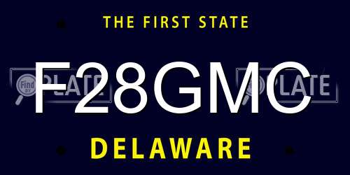 F28GMC Delaware License Plate
