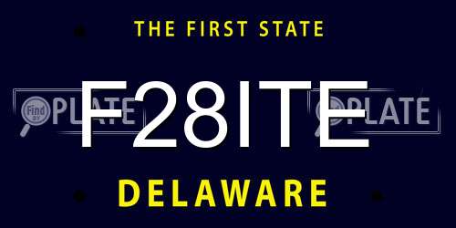 F28ITE Delaware License Plate