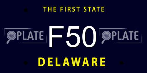 F50 Delaware License Plate
