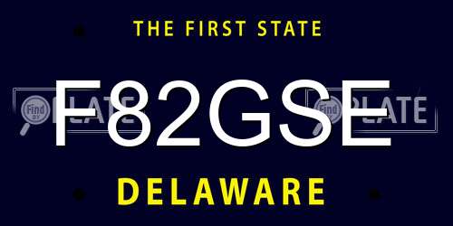 F82GSE Delaware License Plate