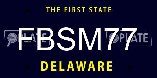 FBSM77 Delaware License Plate
