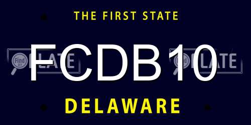 FCDB10 Delaware License Plate