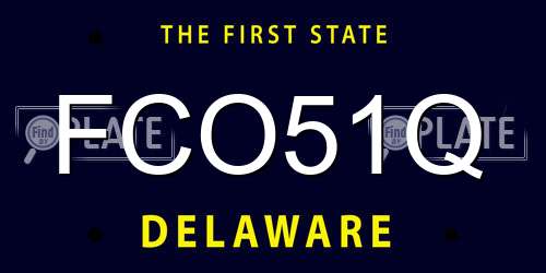 FCO51Q Delaware License Plate
