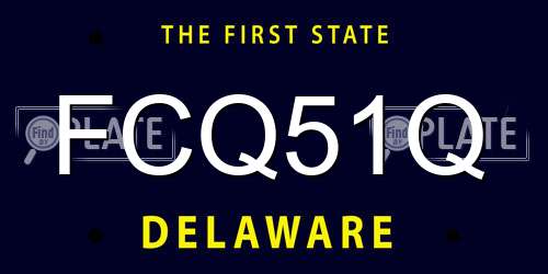 FCQ51Q Delaware License Plate