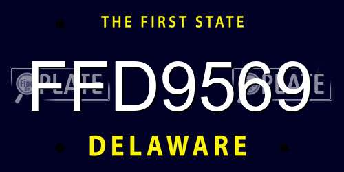FFD9569 Delaware License Plate