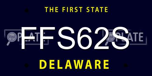 FFS62S Delaware License Plate
