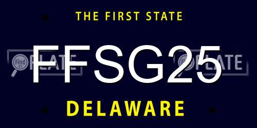 FFSG25 Delaware License Plate