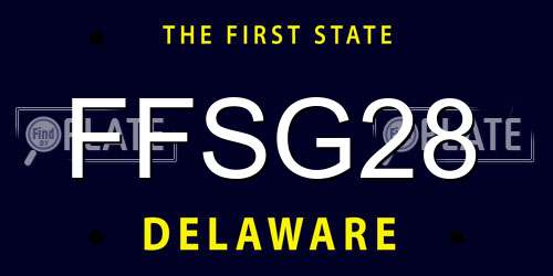 FFSG28 Delaware License Plate