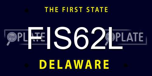 FIS62L Delaware License Plate