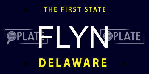 FLYN Delaware License Plate