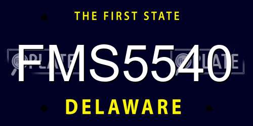FMS5540 Delaware License Plate