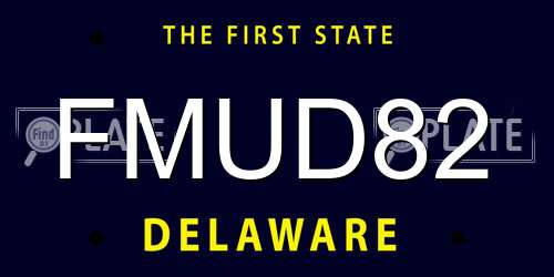 FMUD82 Delaware License Plate