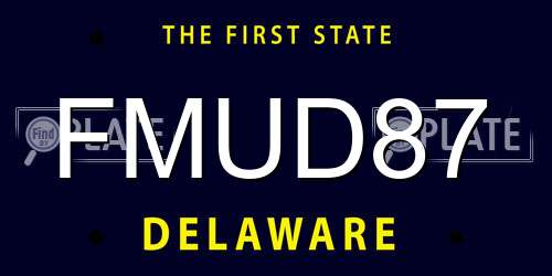 FMUD87 Delaware License Plate