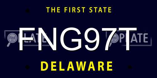FNG97T Delaware License Plate