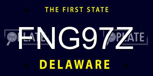 FNG97Z Delaware License Plate