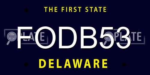 FODB53 Delaware License Plate