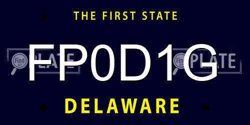 FP0D1G Delaware License Plate