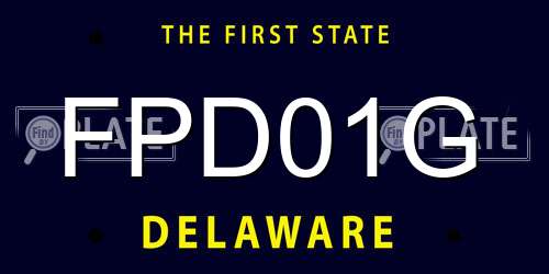 FPD01G Delaware License Plate