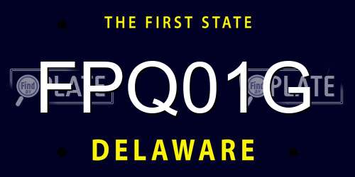 FPQ01G Delaware License Plate