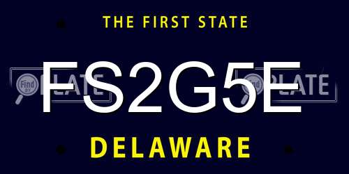 FS2G5E Delaware License Plate