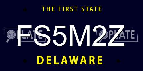 FS5M2Z Delaware License Plate