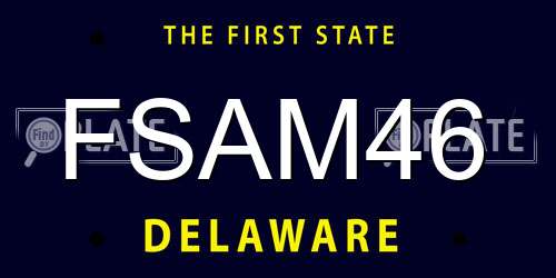 FSAM46 Delaware License Plate