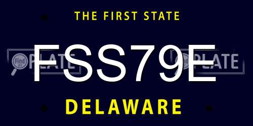 FSS79E Delaware License Plate