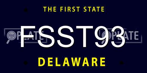 FSST93 Delaware License Plate