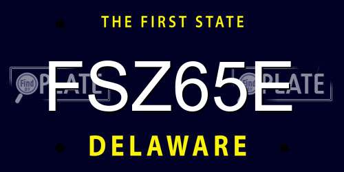 FSZ65E Delaware License Plate