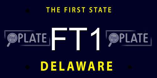 FT1 Delaware License Plate