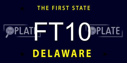 FT10 Delaware License Plate